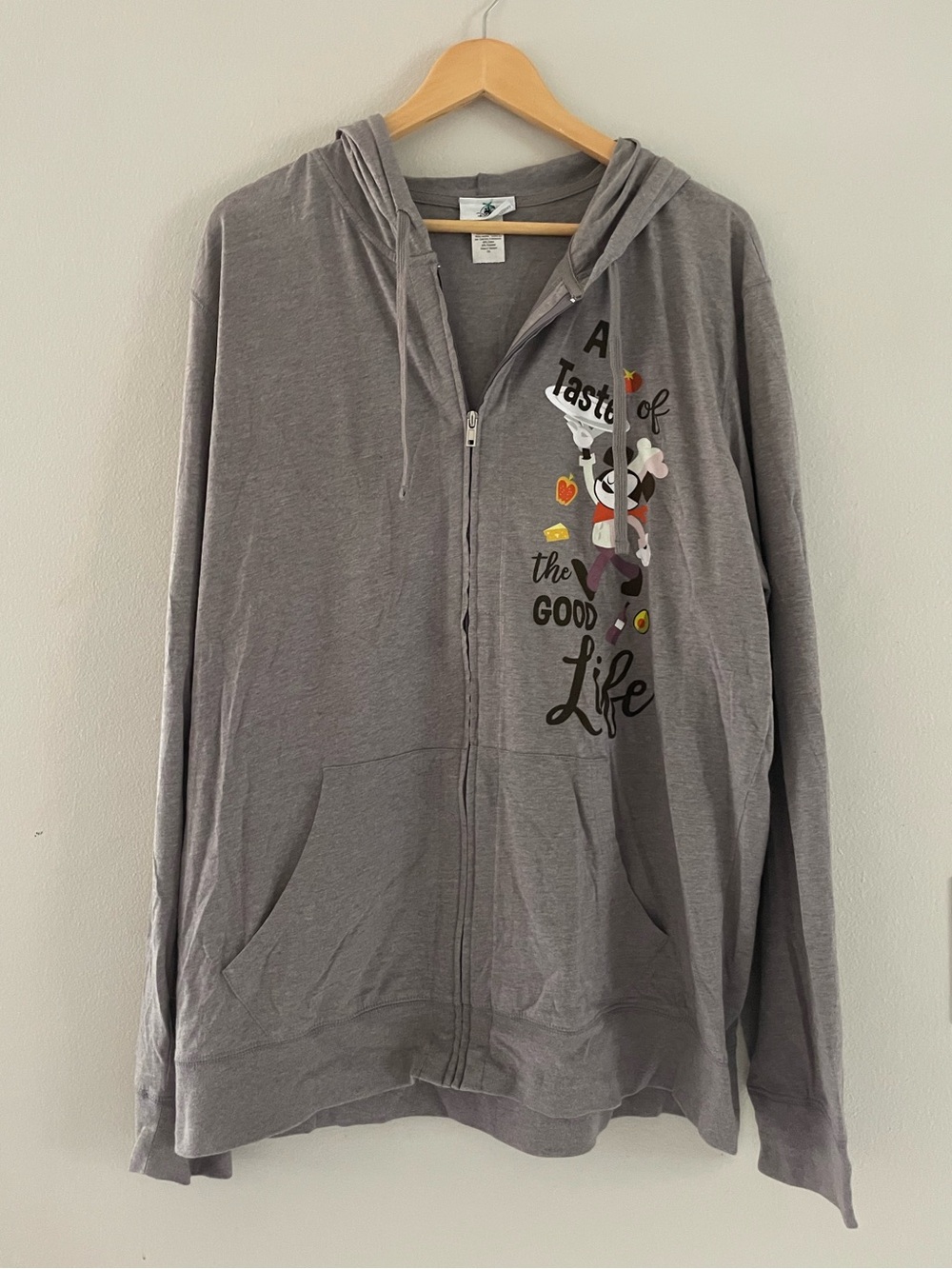 Disney Gray Food & Wine Fest Graphic Zip Up Hooded Jackets
